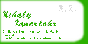 mihaly kamerlohr business card